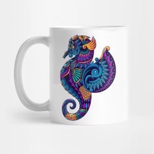 Sea horse ornament illustration Mug